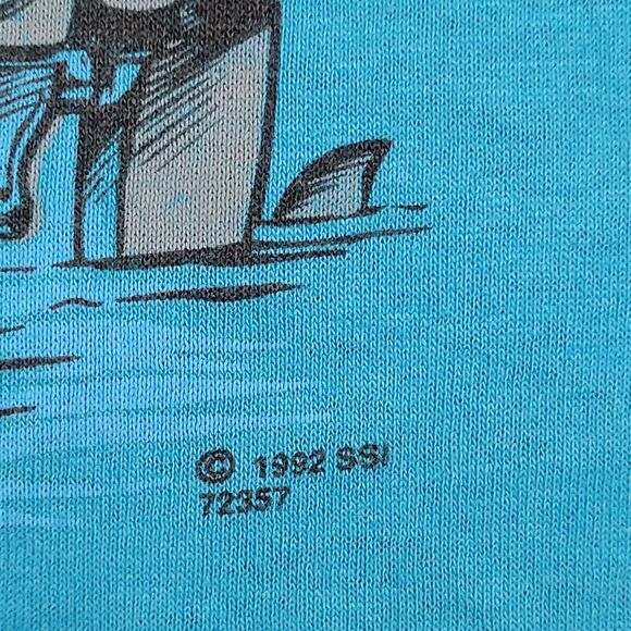 Vintage 1992 Funny Lake Tank-Top Medium 20x27 Blue - Picture 6 of 12